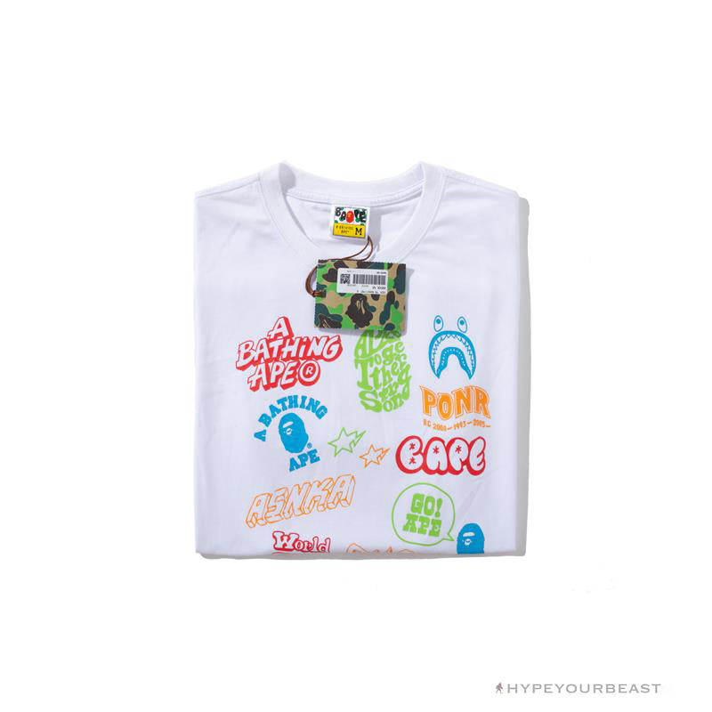 BAPE Street Graffiti Tee Shirt 'WHITE'