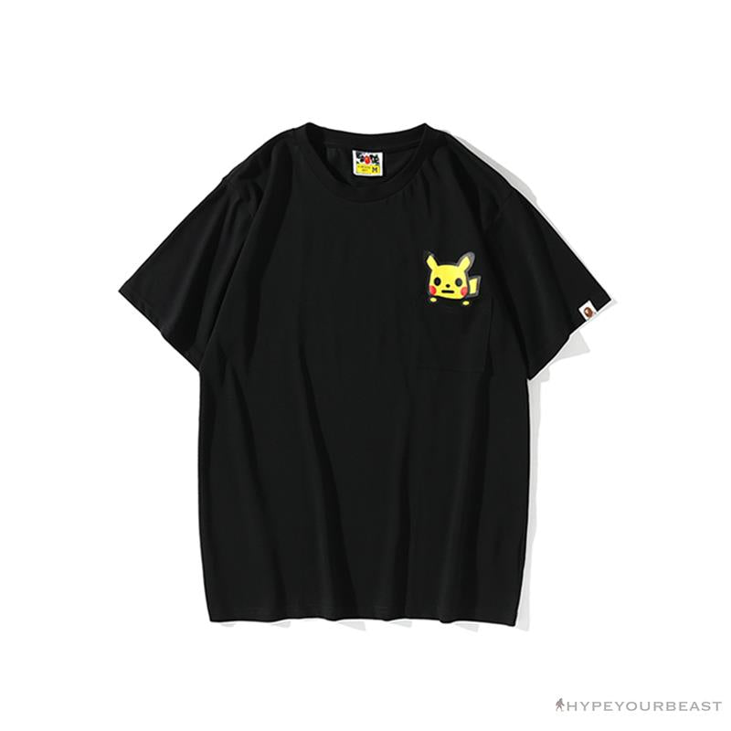 BAPE Baby Milo Pocket Pikachu Tee Shirt 'BLACK'