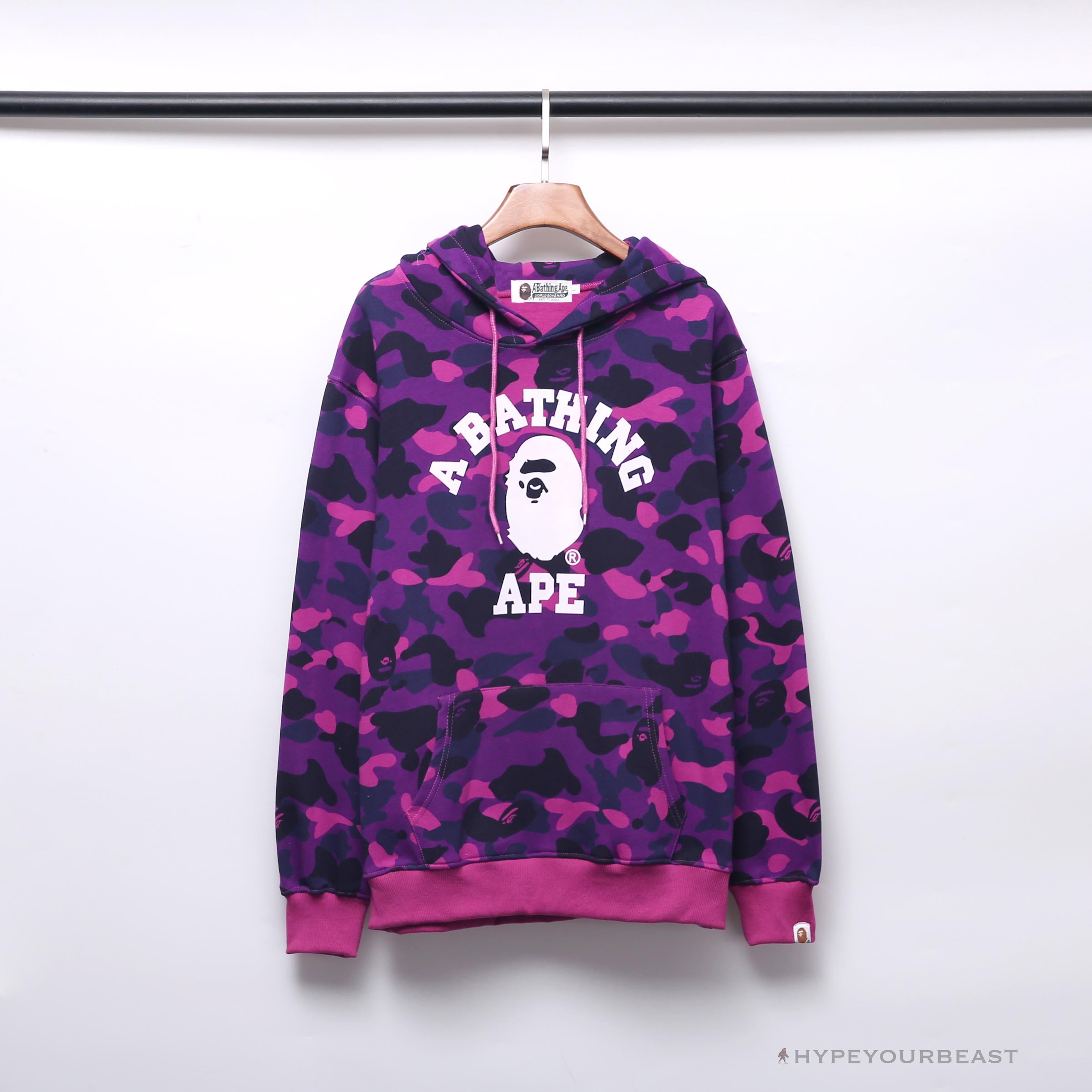 BAPE x Bathing Ape Head Camouflage Hoodie 'PURPLE'