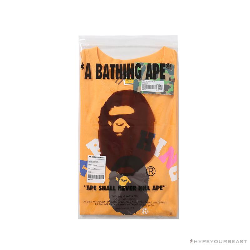 BAPE Little Ape Head Colorful Classic Tee Shirt 'YELLOW'