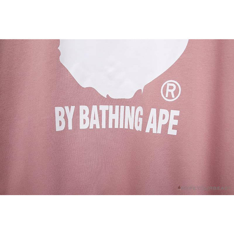 BAPE Behind The Great Ape-Man Head Long Sleeve Shirt 'PINK'