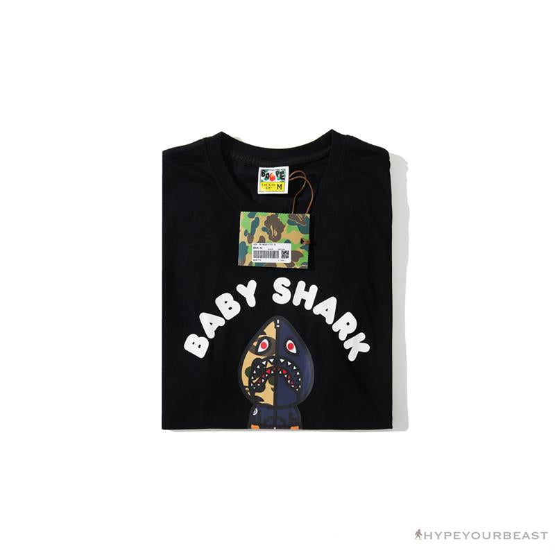 BAPE Baby Shark Red Shark Tee Shirt 'BLACK'