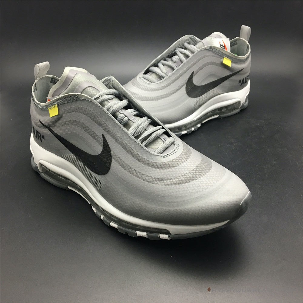 Off White X Nike Air Max 97 Light Grey Black White