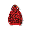 BAPE Camo Hoodie Shark Head 'RED'