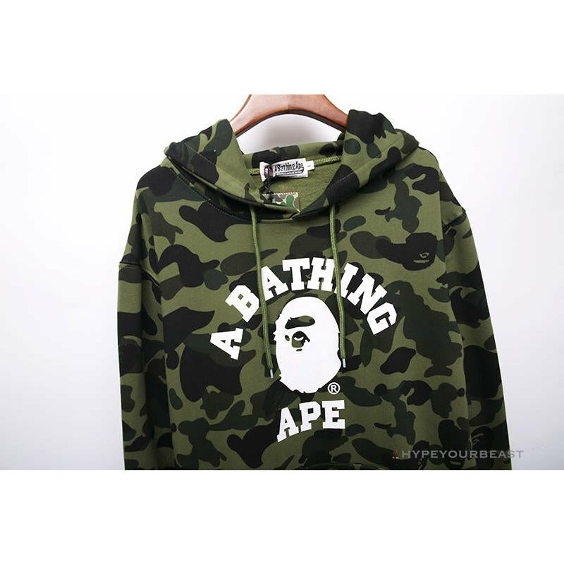 BAPE x Bathing Ape Head Camouflage Hoodie 'GREEN'