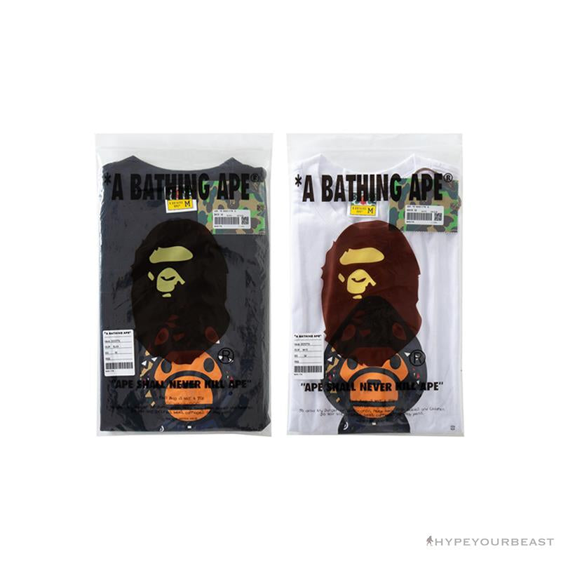 BAPE Baby Milo Blue Shark Hat Little Monkey Tee Shirt 'BLACK'