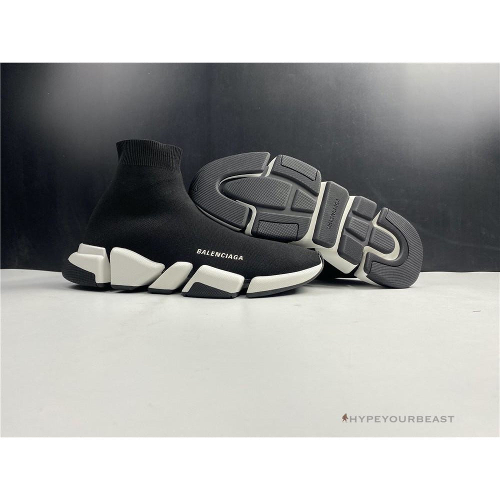 BCG Sock Sneakers Black / White Sole
