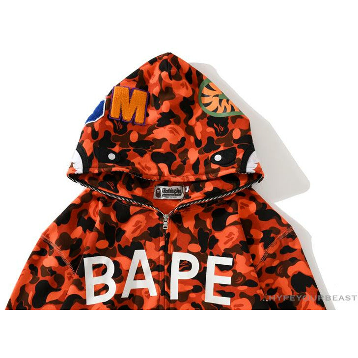 BAPE x XO Co-Branded Camouflage Hoodie 'RED'