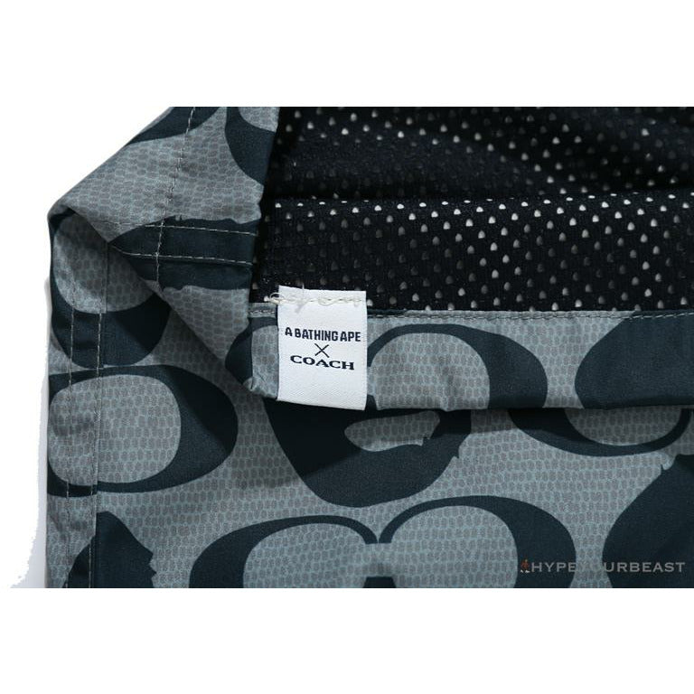 BAPE x COACH Co-Branded Grey-Blue Shorts