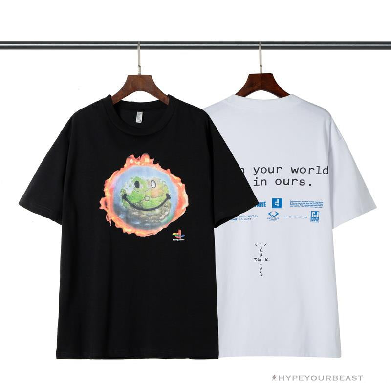 OFF-WHITE Travis Scott Fortnite Peripheral Rap Tee Shirt 'WHITE'