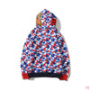 Bape Hoodie Camo Blue Red