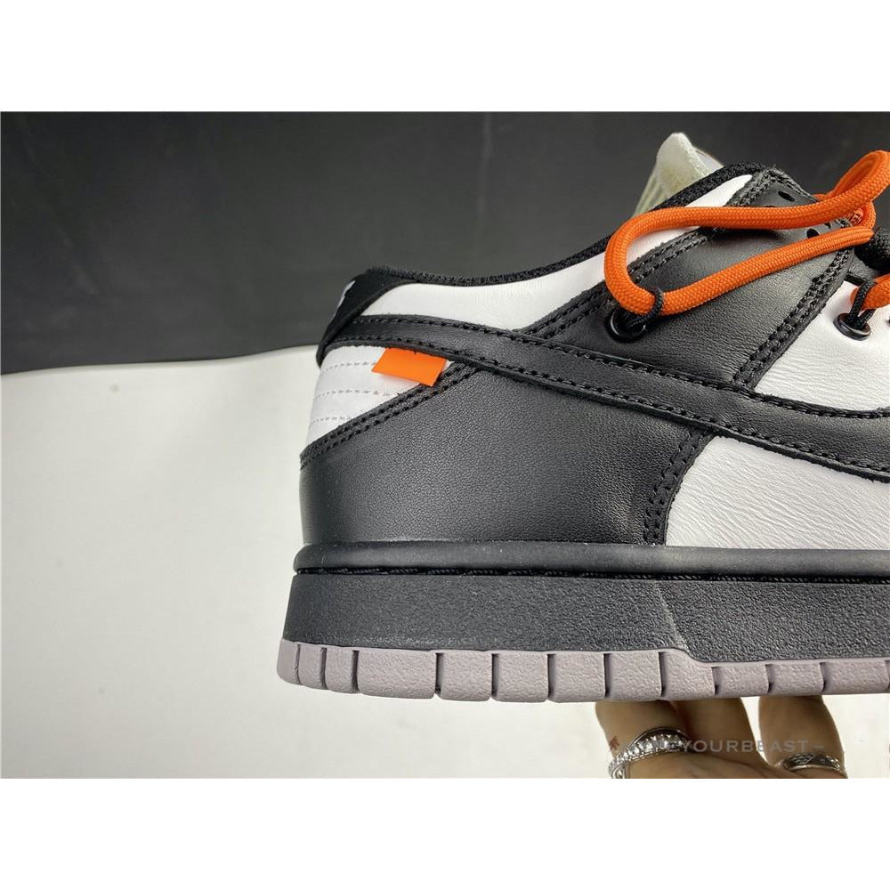 Off White X Nike Dunk Low Black Orange Lace