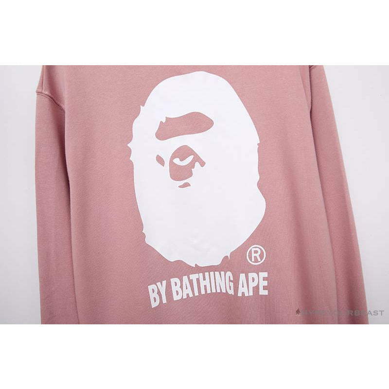 BAPE Behind The Great Ape-Man Head Long Sleeve Shirt 'PINK'