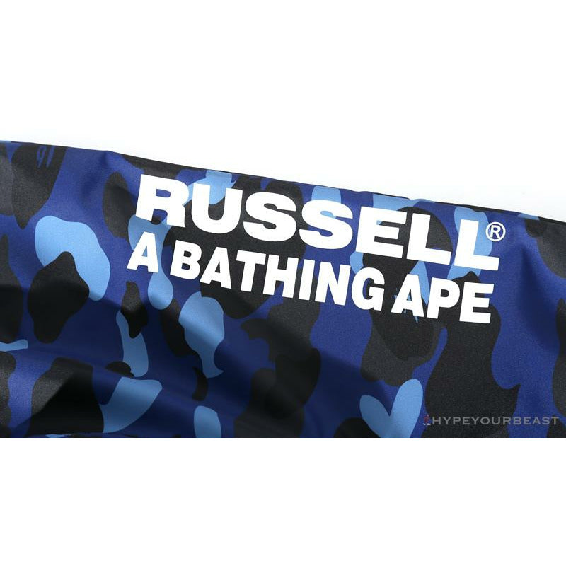 BAPE x RUSSELL ATHLETIC Drawstring Camouflage Pants 'BLUE'