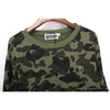 BAPE Classic Ape Head Embroidered Camouflage Long Sleeve Shirt 'GREEN'