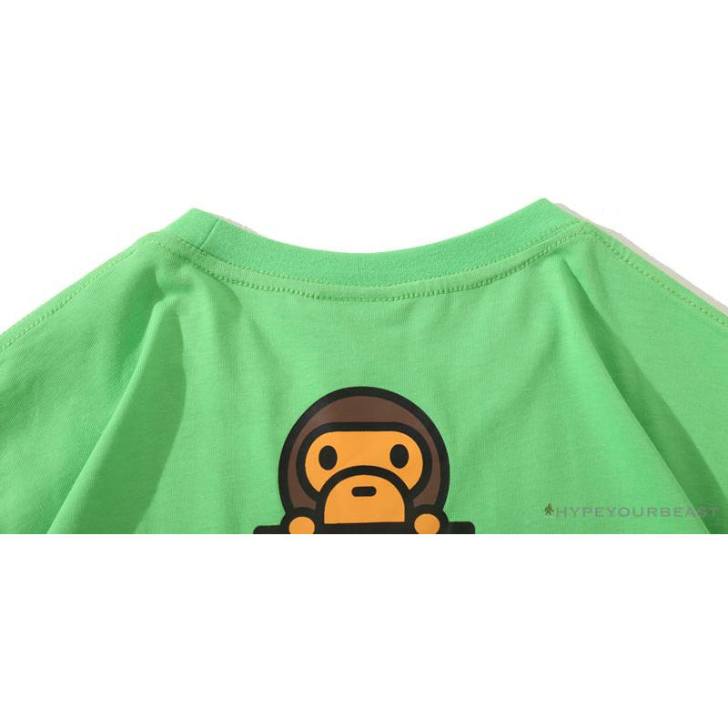 BAPE Baby Milo Watermelon Little Monkey Tee Shirt 'GREEN'