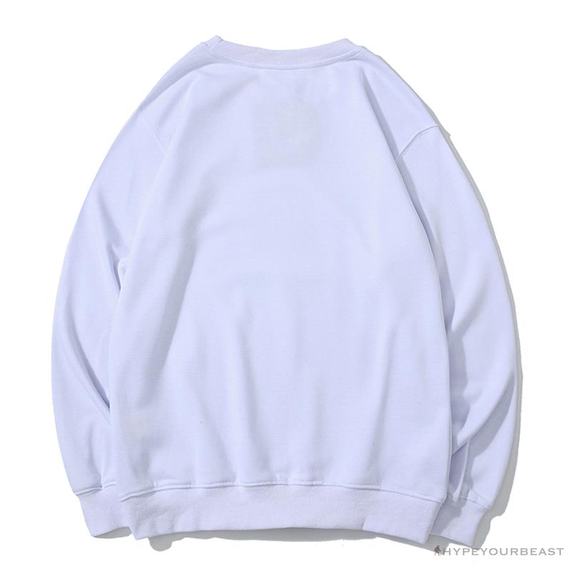 BAPE x Bathing Ape Head Long Sleeve Shirt 'WHITE'