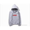 Supreme Box Logo Hoodie Grey Red