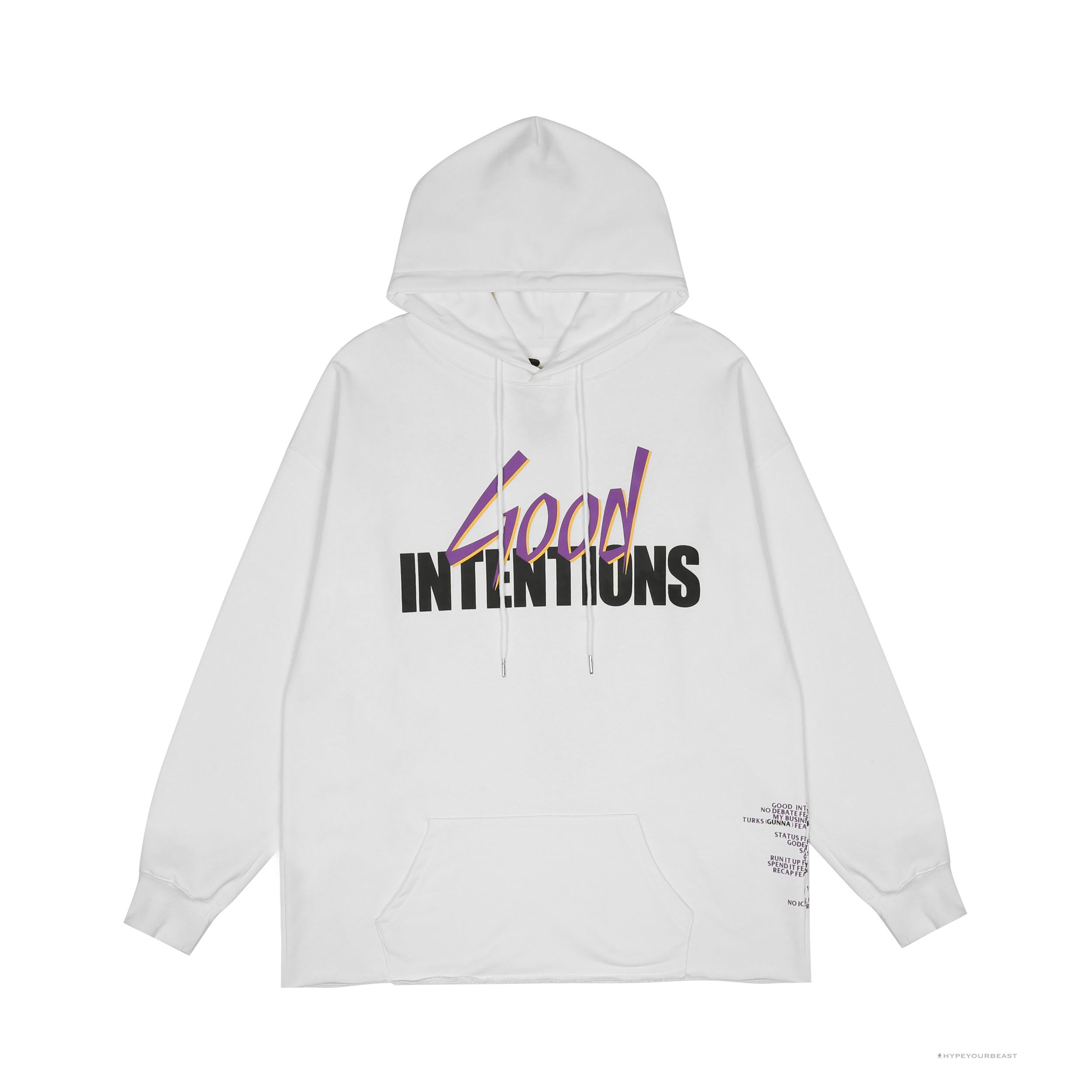 Vlone Hoodie White Good Intention