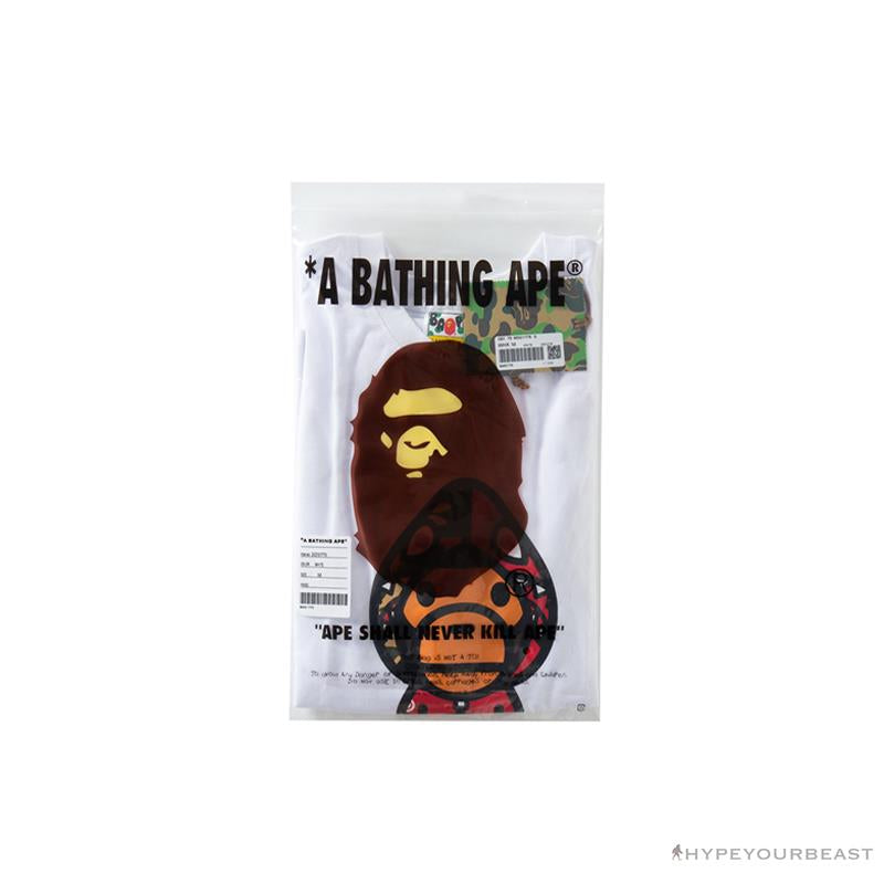 BAPE Baby Milo Red Shark Hat Little Monkey Tee Shirt 'WHITE'