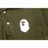 BAPE Classic Ape Head Print Versatile Polo Shirt 'ARMY GREEN'