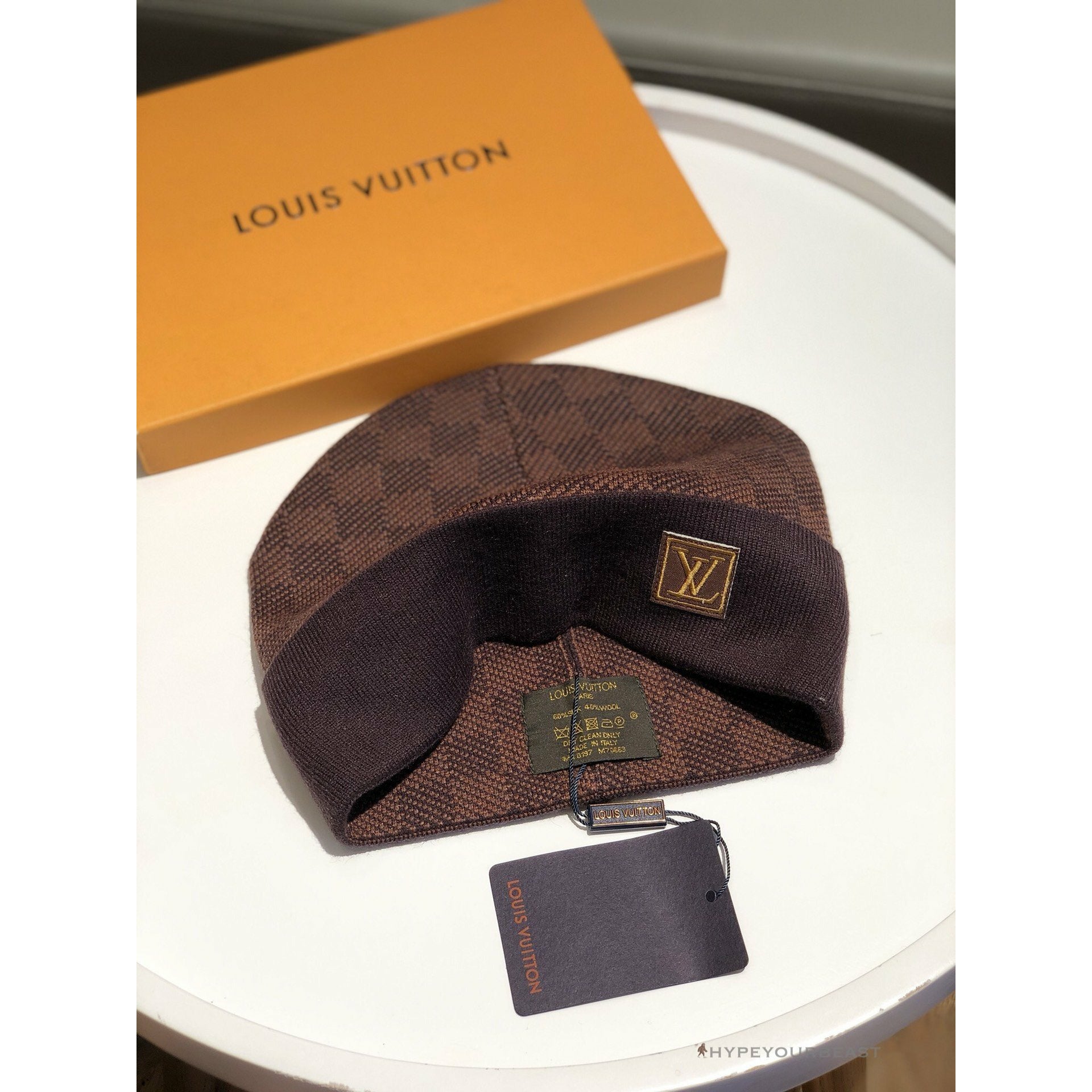 LV Beanie Brown / Black