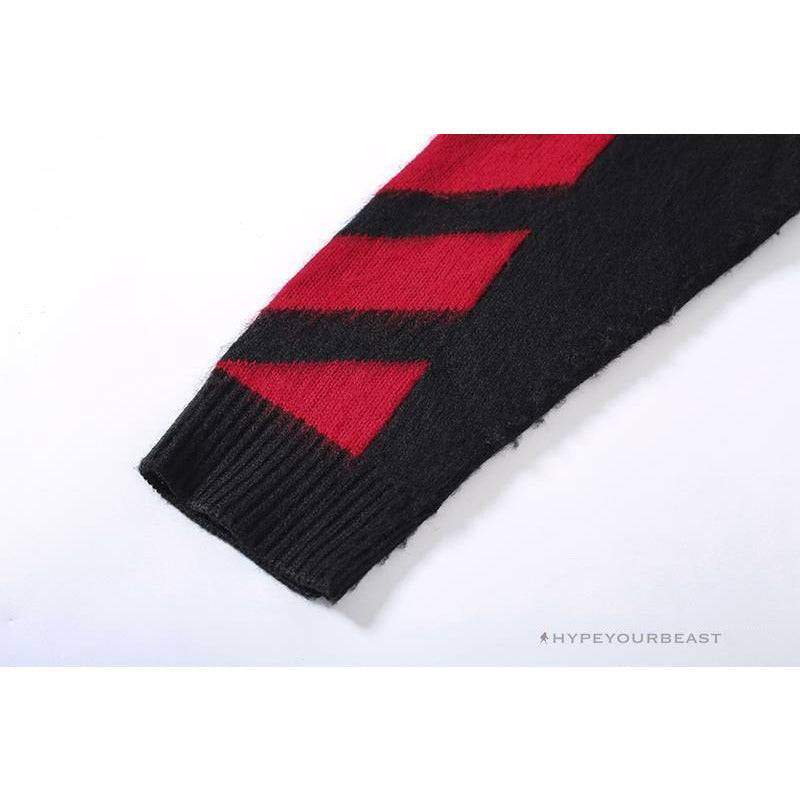 Off White Sweater Black Red