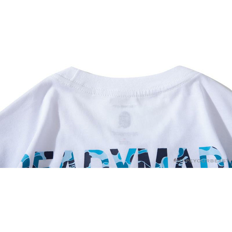 BAPE Readymade Small Bee Camouflage Letter Tee Shirt 'BLUE'
