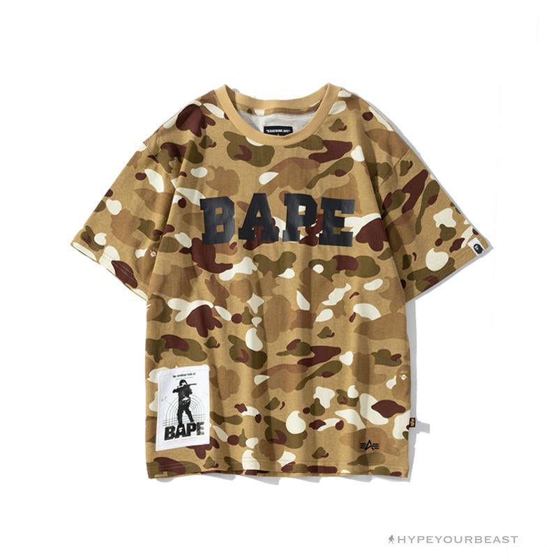 BAPE Military Style Desert Camouflage Tee Shirt 'YELLOW'