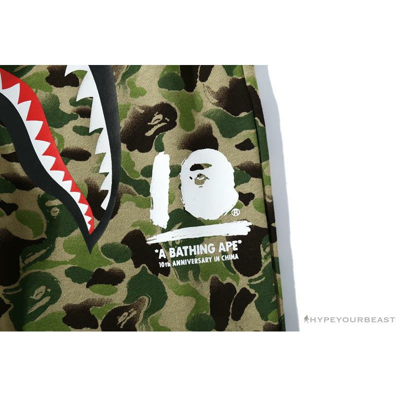 BAPE Chinese Style Ink Camouflage 10th Anniversary Limited Pants 'GREEN'