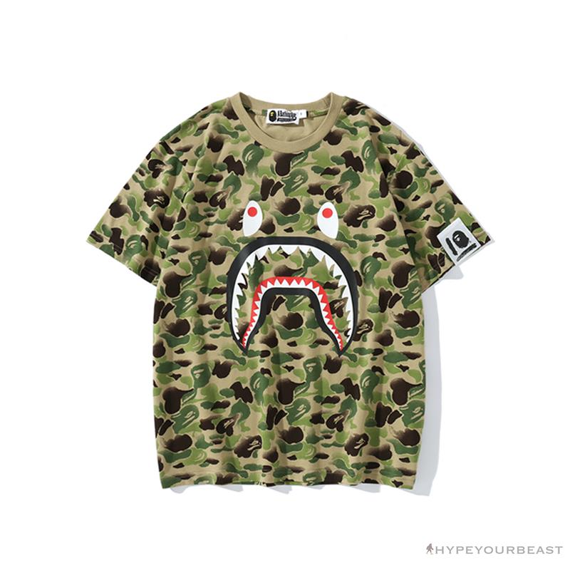 BAPE Chinese Style Ink 10th Anniversary Camouflage Tee Shirt 'GREEN'