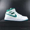 Air Jordan 1 Mid White Mystic Green