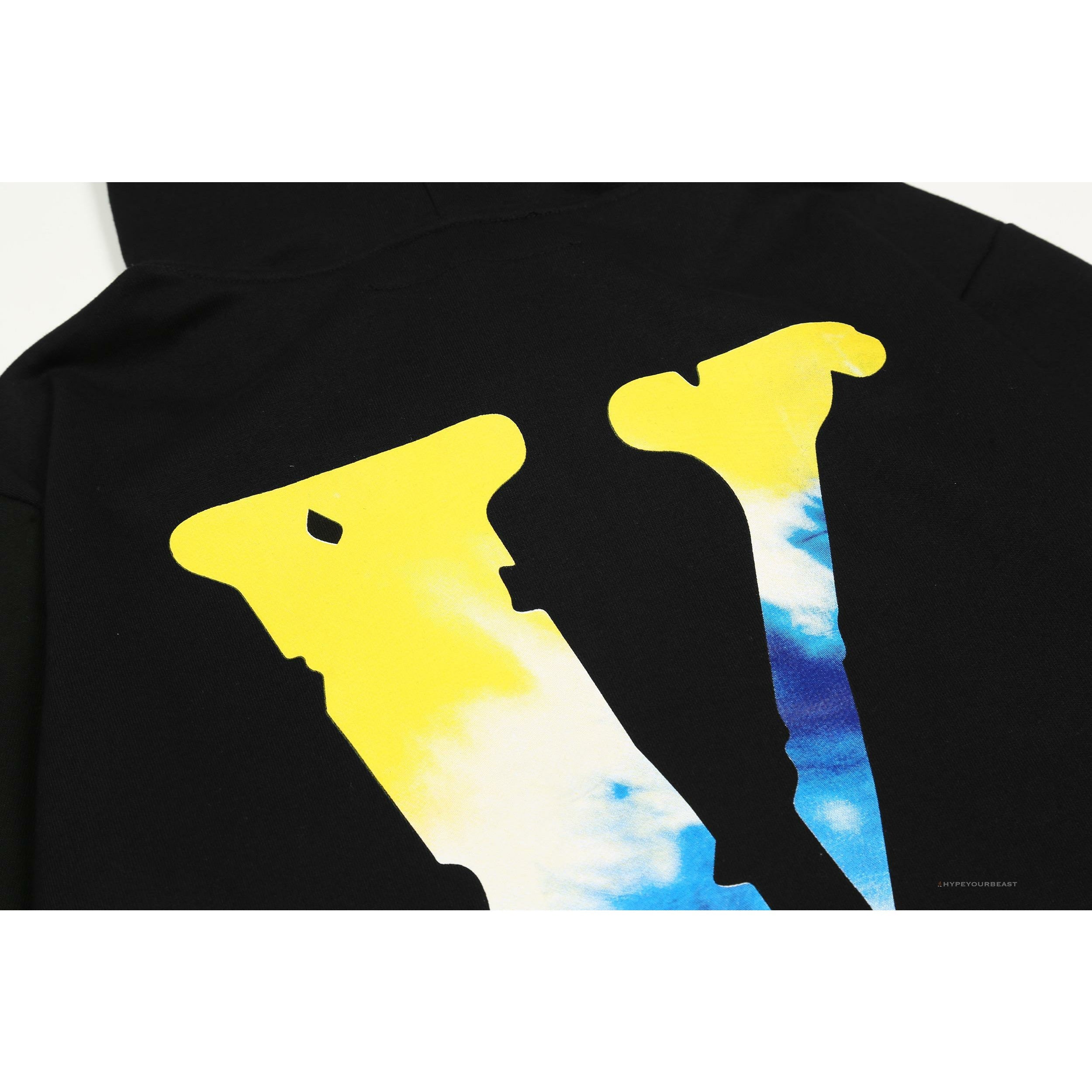 Vlone Hoodie Blue Yellow Logo (Black)