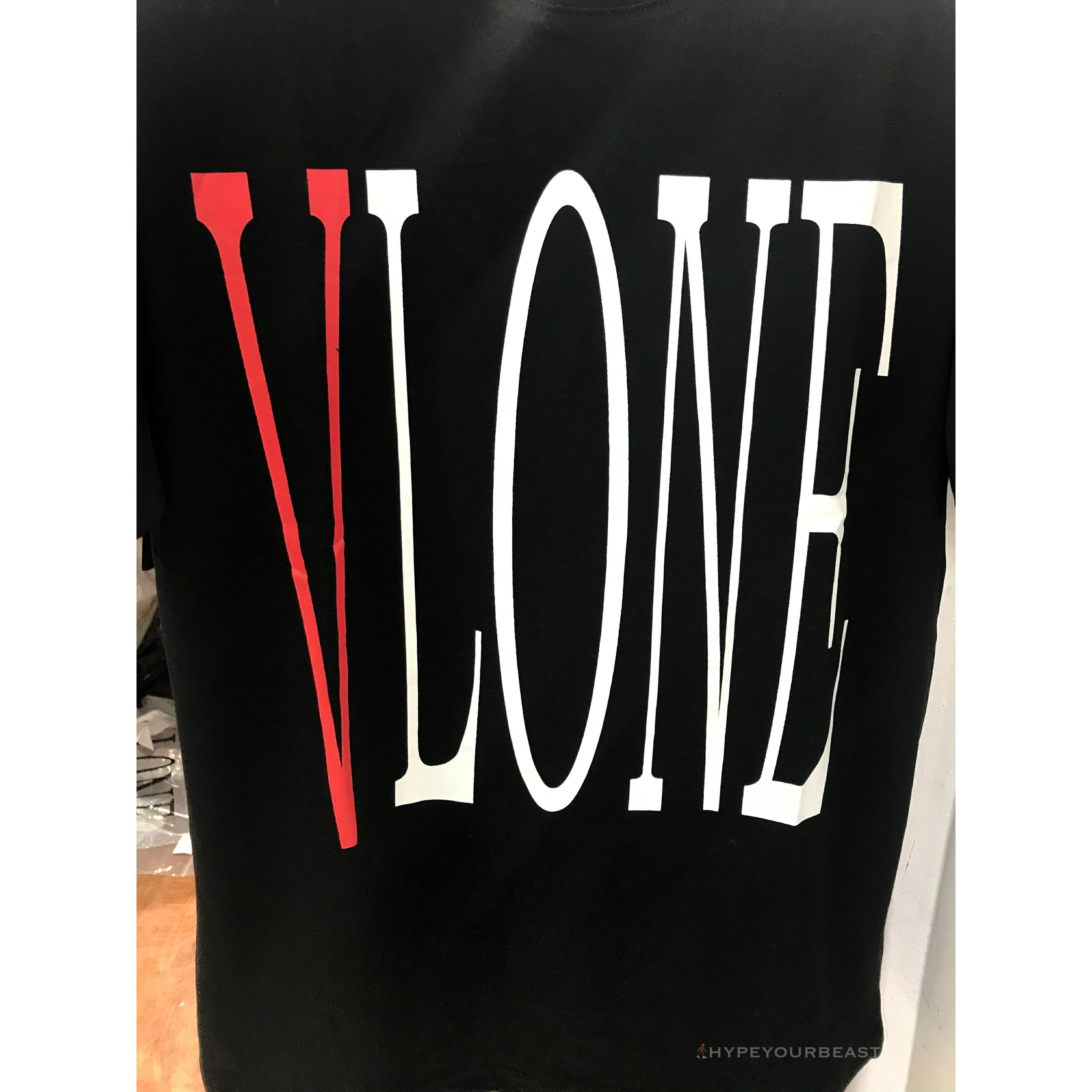 Vlone Black and Red Tee Shirt